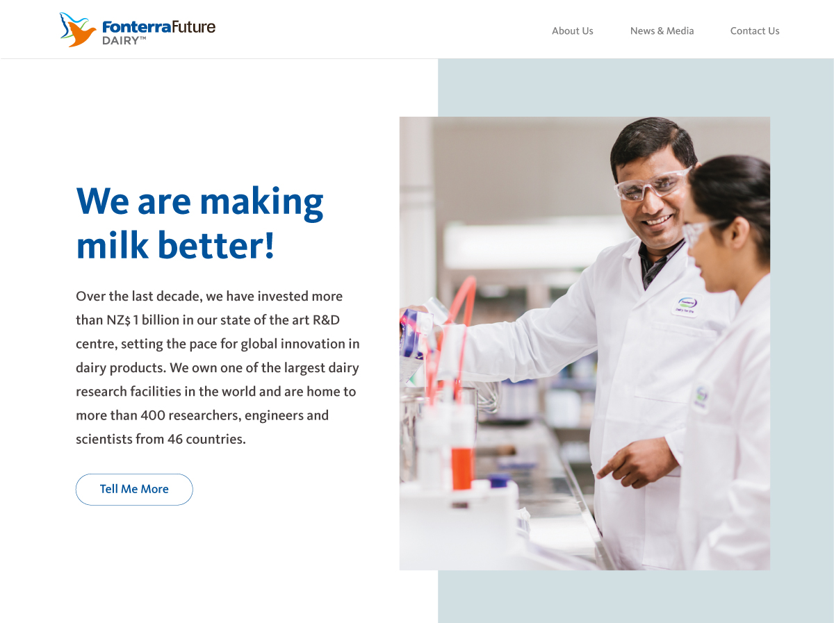 Fonterra Future Dairy Slider